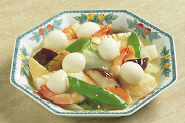 うずら卵とシーフードの八宝菜