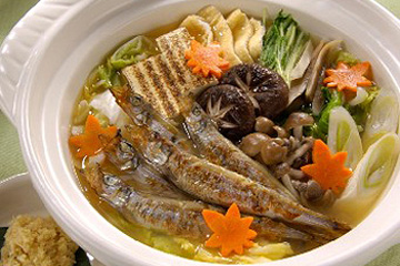 ししゃも鍋(味噌味)