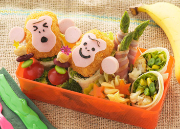 おさるさんのラップサンド弁当