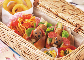 ダックスフンドのホットドッグ弁当