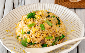 レモン香る!さけと小松菜のチャーハン