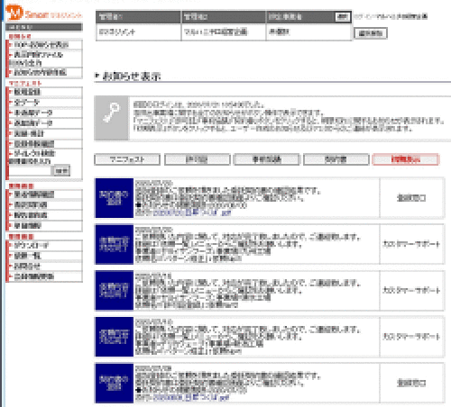 Smartマネジメント画面