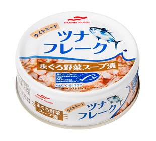 MSC認証原料使用ライトツナフレーク 野菜スープ漬の商品パッケージイメージ