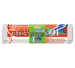 1秒OPENおさかなソーセージ65g4本束の商品パッケージイメージ