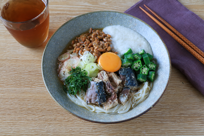 さばのねばとろそうめん