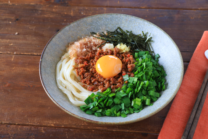 台湾風そぼろまぜうどん