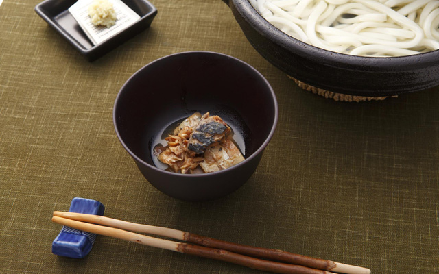 さば煮付（月花）のかまあげうどん風