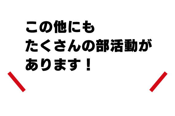 この他にもたくさんの部活動があります！