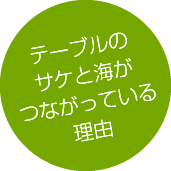 テーブルのサケと海がつながっている理由